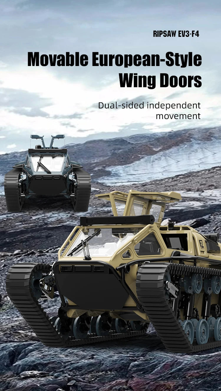 LED Light Full Scale Tracked Tank Simulation Model Toy RC Car Model Drift Remote Control Off-Road Vehicle Boy Gift