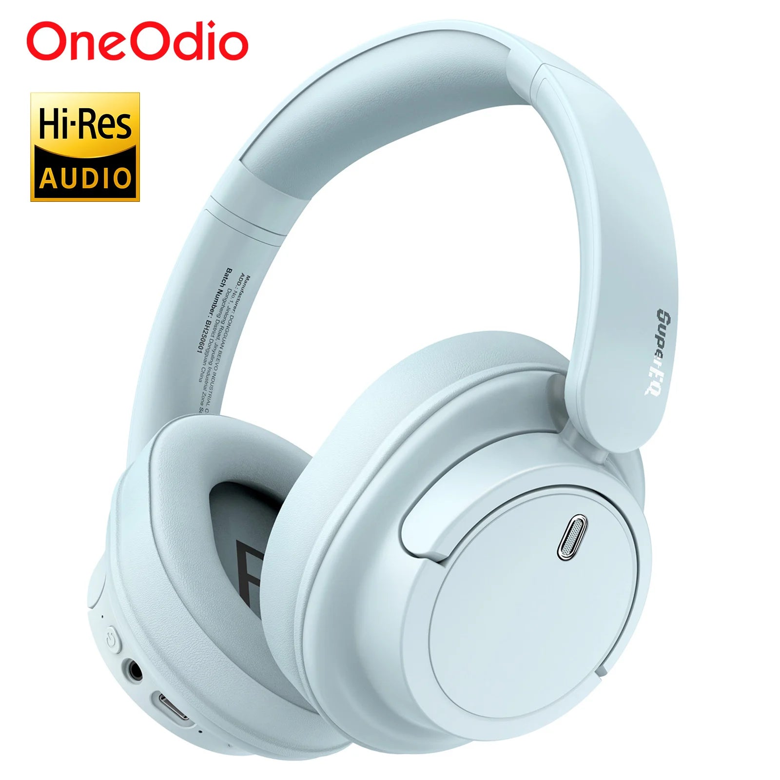 SuperEQ V16 Wireless Bluetooth 5.3 Headphones Hi-Res Audio Over Ear Wireless Headset With Low Latency 90Hrs APP Support
