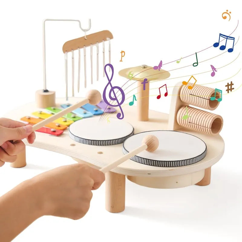 Baby Wooden Montessori Toys Playing House Afternoon Tea Set Model Puzzle Toys For Baby Birthday Toy Numbers Blocks Learning Toy