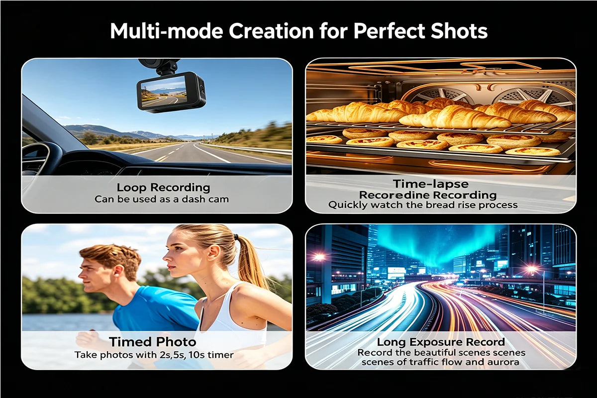5K Action Camera 4K60FPS Waterproof Sport Camera with 6-Axis EIS Touchscreen Dual Screen