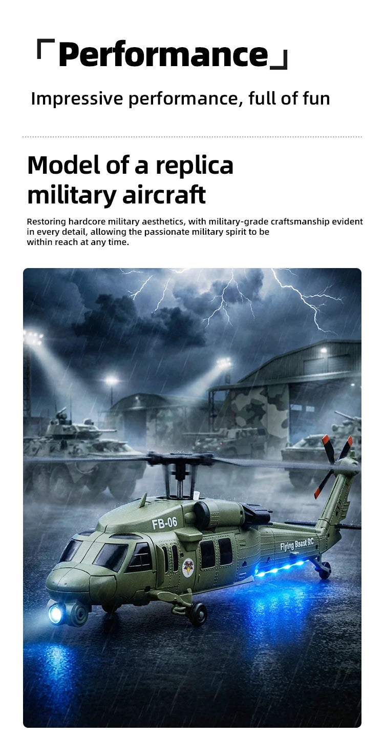 Remote Control Single Rotor Military Helicopter With Optical Flow Positioning