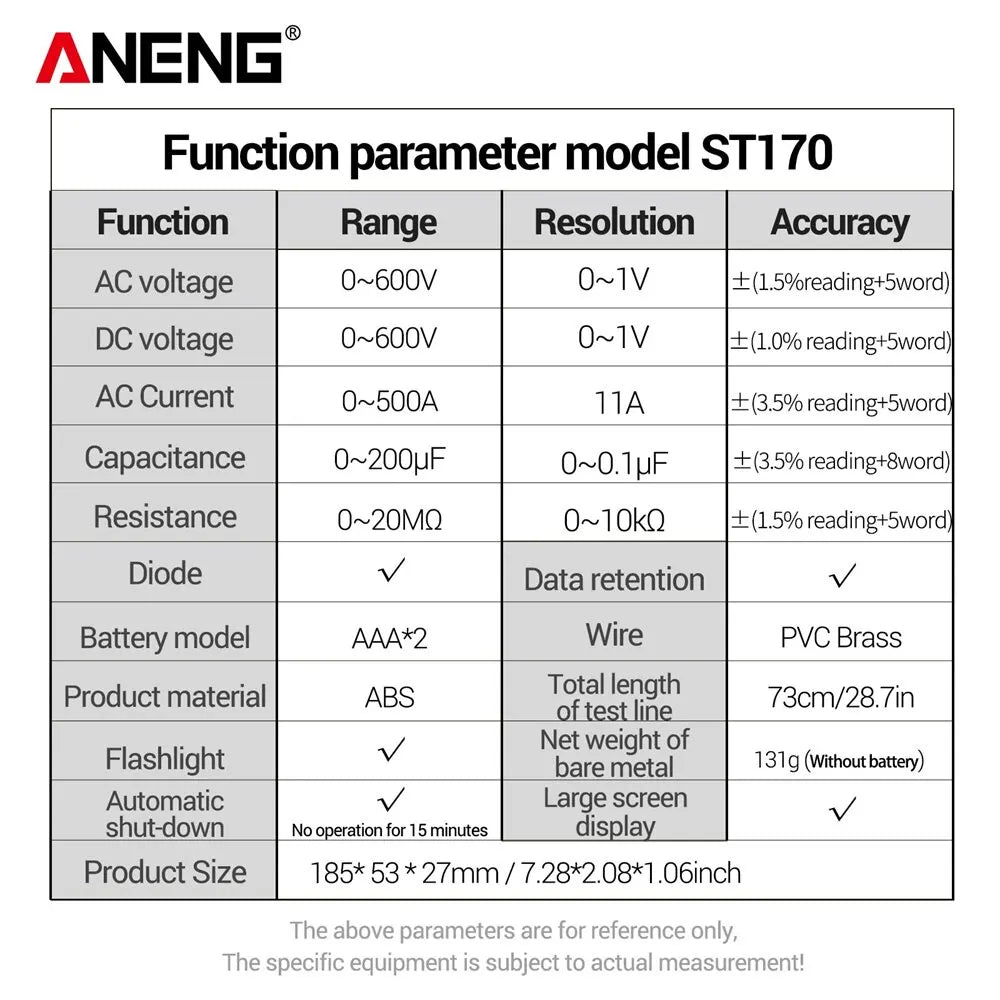 Clamp Meter Multimeter With HD Backlight Display Screen Mini Amperimetric Clamp Tester Noncontact Electrician Tools