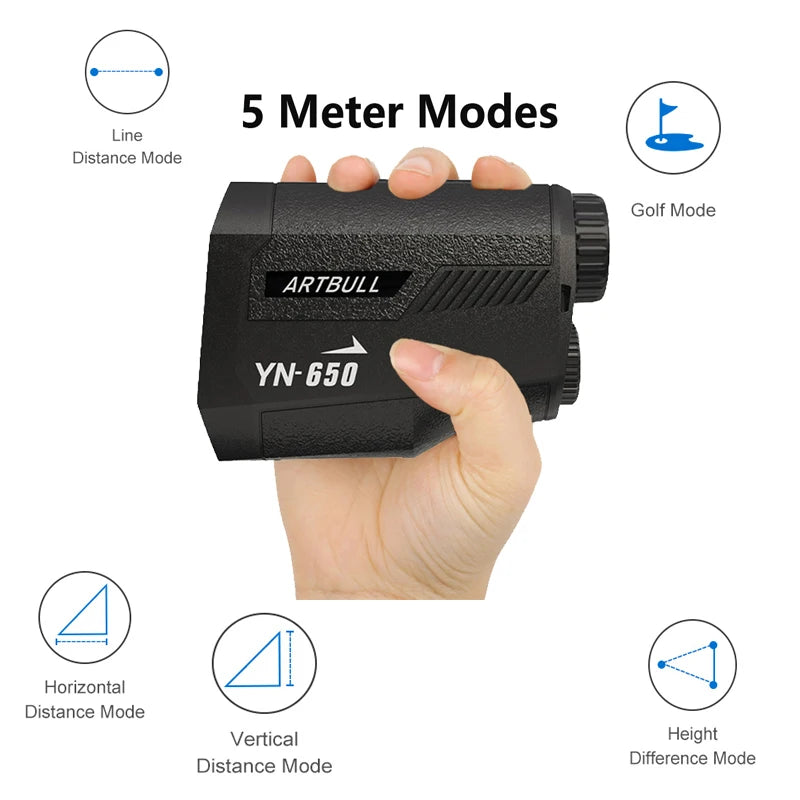 1000m / 650m Golf & Hunting Laser Rangefinder with Flag-Lock & Slope Compensation