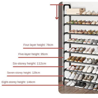 5 Tier Shoe Rack Entryway Foldable Shoe Rack Multilaye Large Load-Bearing Footwear Organizer Fashion Rental Housing Shoes Shelf