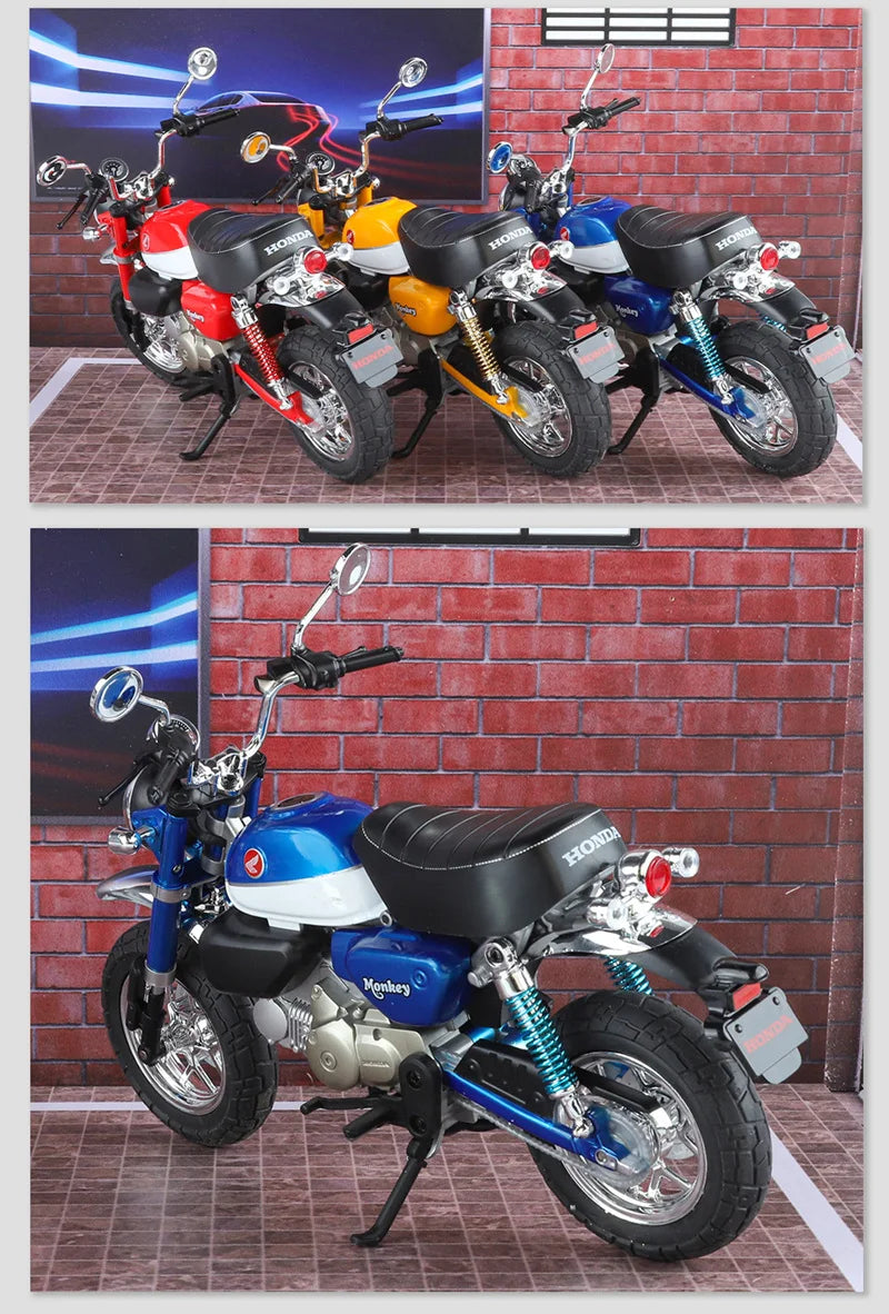 Diecast Honda Monkey 125 Motorcycle Model 1 to 9 Scale