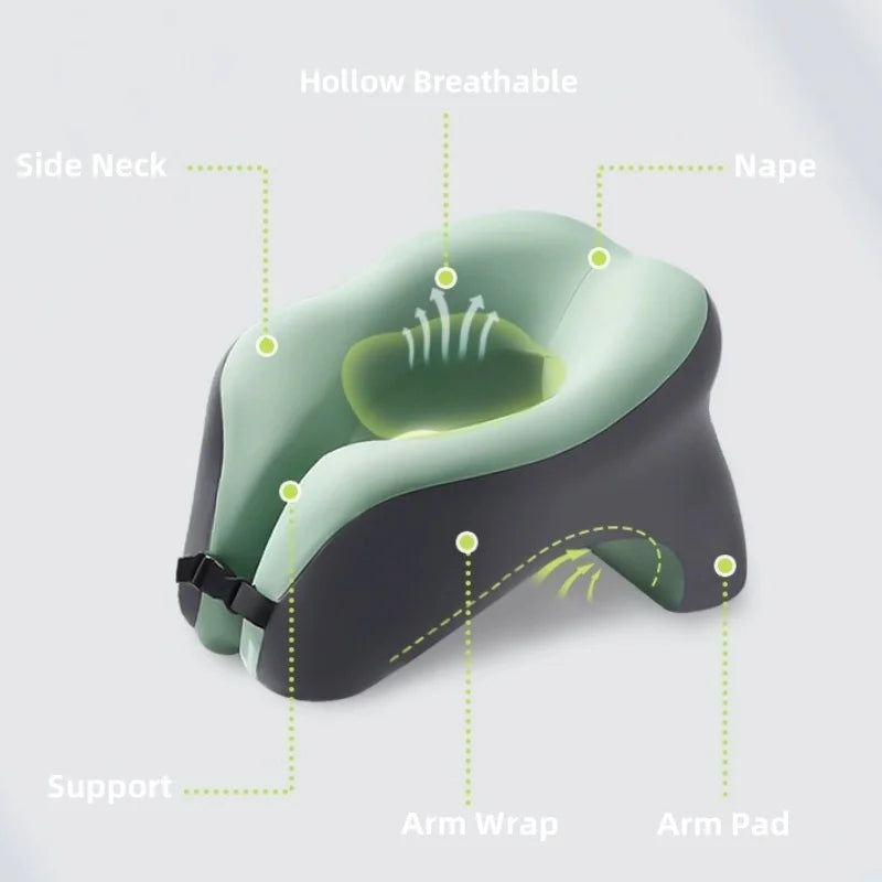 Portable U-shaped Travel Pillow Memory Foam Sleeping Pillows Office Nap Pillow Car Airplane Neck Cushion Ergonomic Head Support