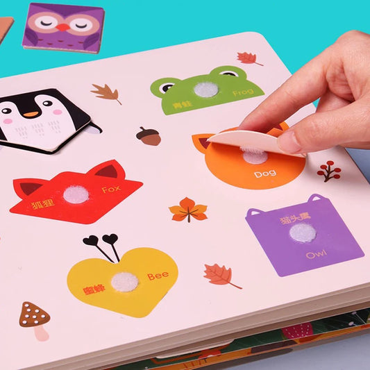 Montessori  Busy Book My First Quiet Book Paste Learning Educational Toys Books  Matching Game Toys for 1 to 3 Y