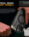 For iPhone 16 Pro Case with Camera Control Capture Button UB Grip Heavy Duty Rugged Magnetic Phone Case with Stand