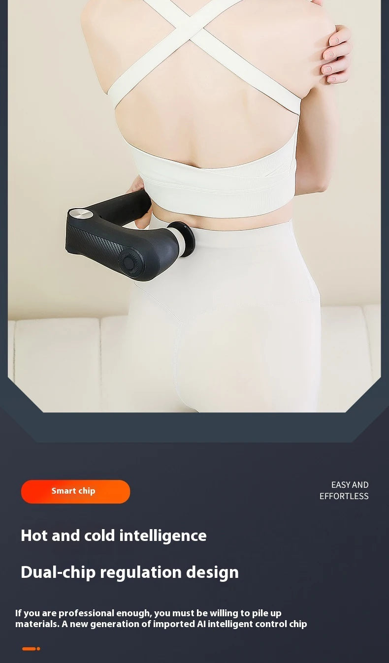 Foldable Massage  Deep Tissue with Heat & Cold Head Adjustable Angles Portable Percussion Back Massager for Muscle Neck Body