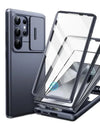 for Samsung Galaxy S24 S23 Ultra Case with Camera Cover Screen Protector Silky Touch Military Drop Protection Phone Case