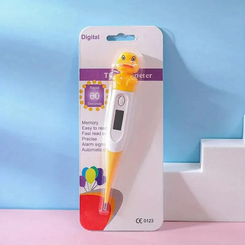 1pc  Cartoon Digital Thermometer Oral Armpit Flexible Tip Waterproof Cute Design Frog Cow Rabbit Bear Duck Rabbit Panda Cow