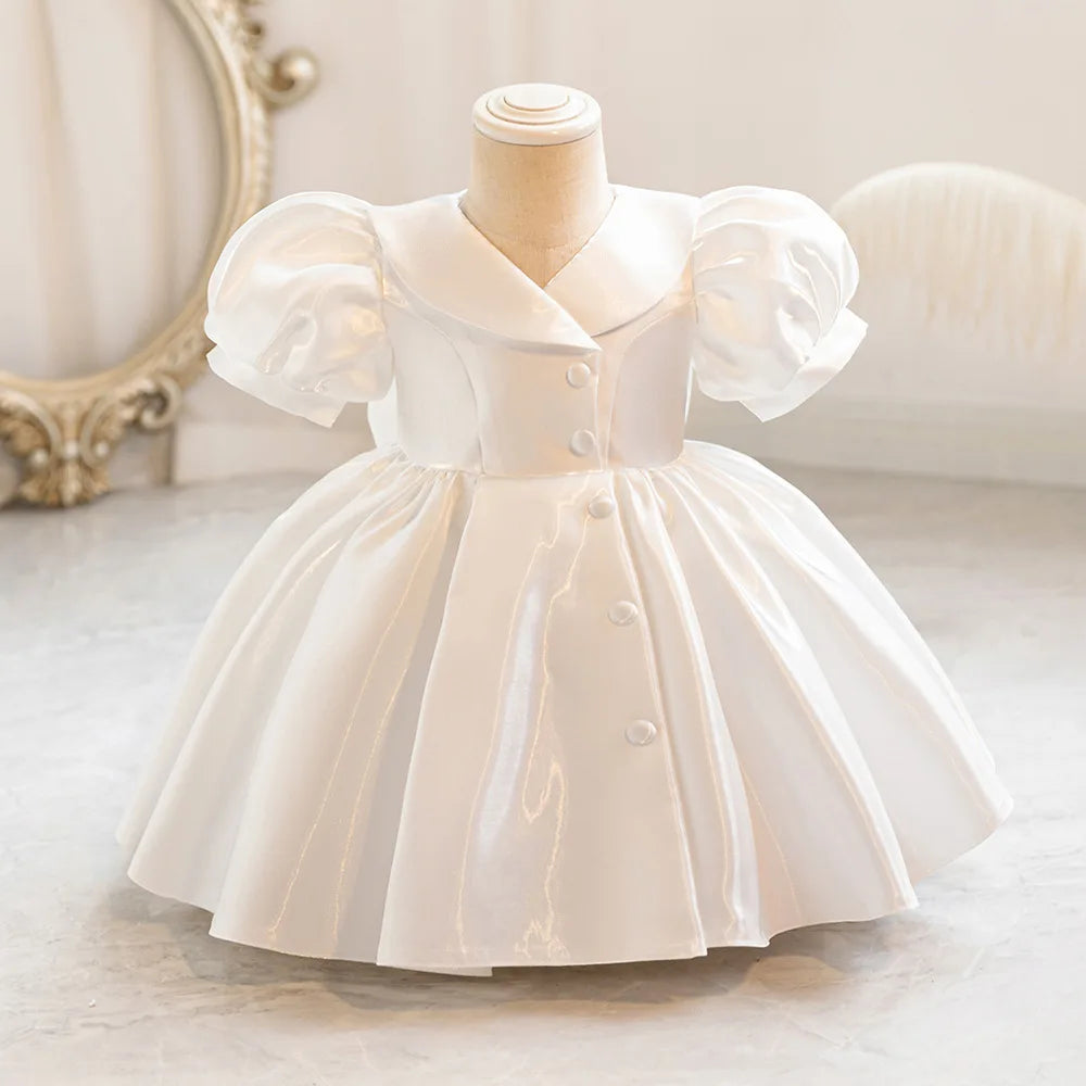 Luxury Princess Dress for Girls - Premium Fluffy Tulle Ball Gown Flower Girl Wedding Dress + Birthday Party Gown