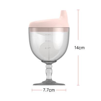 150ml Baby Learning Drinking Bottle Novelty Wine Glass Shaped Sippy Cup with Lid Kids Toldder Nursing Bottle Infant Feeding Cups