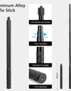 Car Suction Cup Holder with Double Ball Head Adapter with Invisible Selfie Stick for Insta360 One R X2 GoPro Accessories