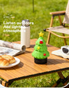 Christmas Eve Light Mini High Fidelity Bluetooth 5.3 Speaker TWS Connection Stereo Rechargeable LED Desk Lamp Christmas Gift