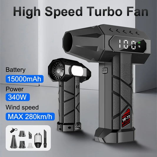 1200000 RPM Turbo Jet Fan Cordless Electric Air Blower With LED Light