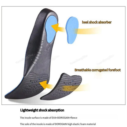 1Pair Orthopedic Insoles for Feet Plantar Fasciitis Arch Support Shoes Insole Shock-absorbing Shoe pads