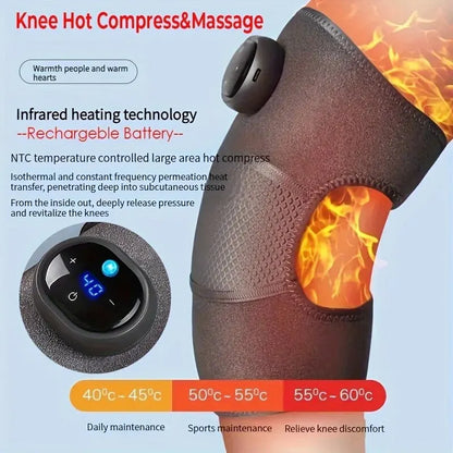 Heating and Vibration Knee Massage Pad Knee Joint Massage Tool Intelligent Button Adjustable Multi Gear Led Display