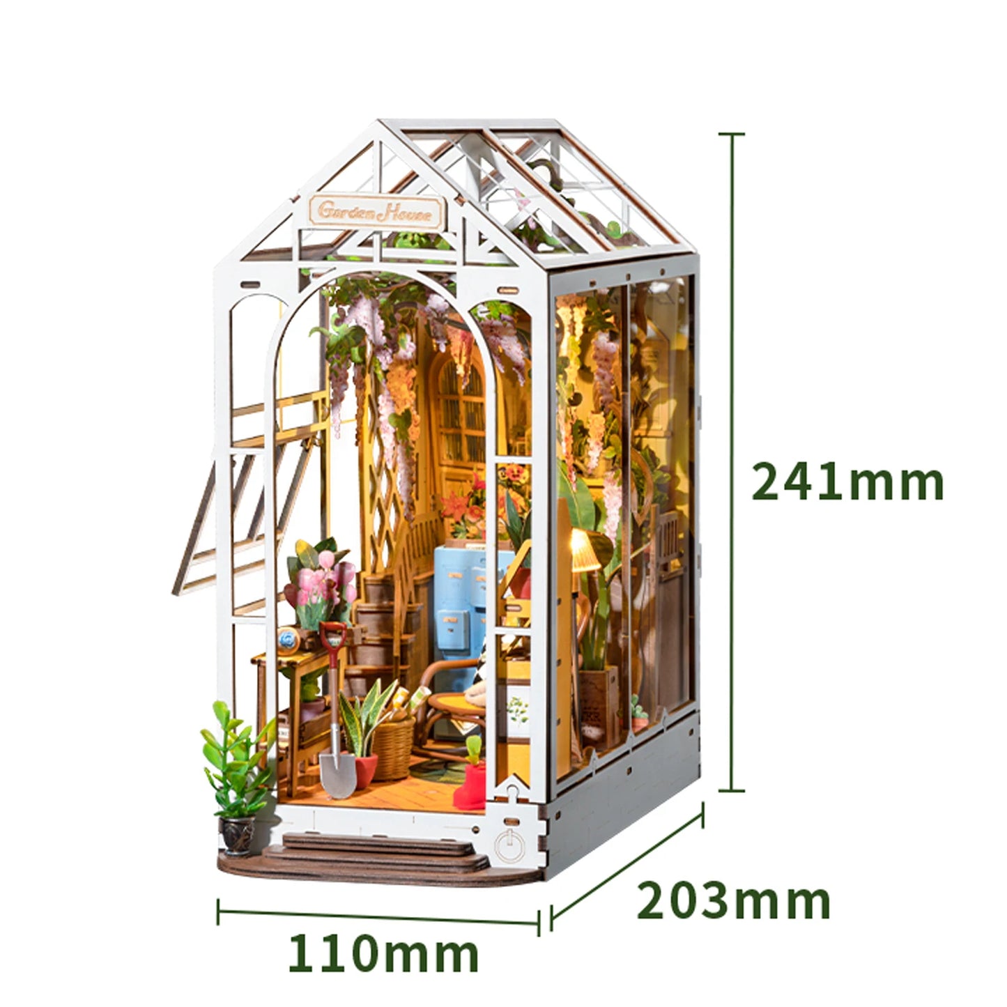 DIY Book Nook Garden house with Lights Easy Assemble Amazing