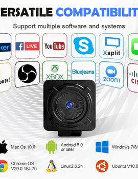 4K Webcam for Pc 1080P 60FPS USB Remote Control Computer Web Camera With Tripod Mic Autofocus for/Pro Live Streaming/Video Call