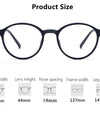 Ultralight Titanium Alloy TR90 Myopia Glasses Retro Round Optical Prescription Eyeglasses Frame