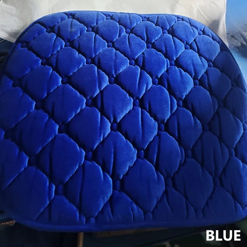 Plush Winter Car Seat Cover Warm Flocking Cloth Seat Cushion