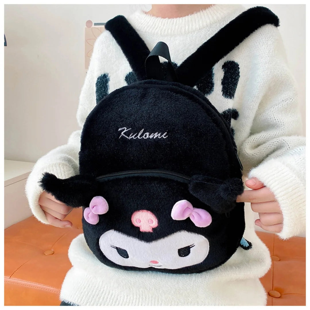 Kawaii Character Plush Backpack Large Capacity Shoulder Bag