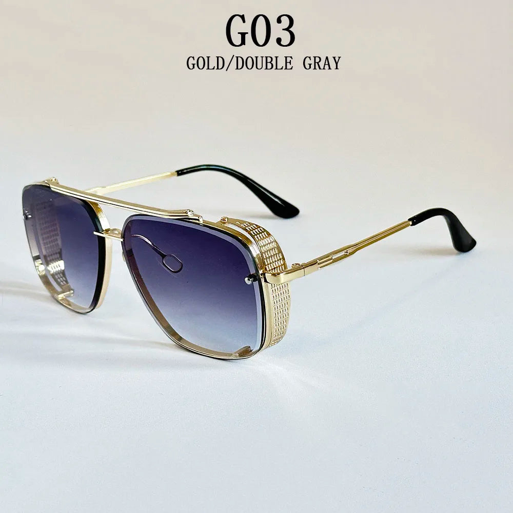 Steampunk Square Sunglasses With UV400 Protection