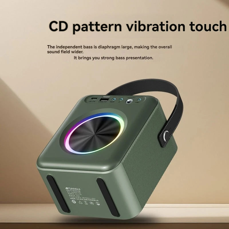 Outdoor Bluetooth speaker SANSUI T92 outdoor portable karaoke Bluetooth speaker with high volume square dance subwoofer speaker