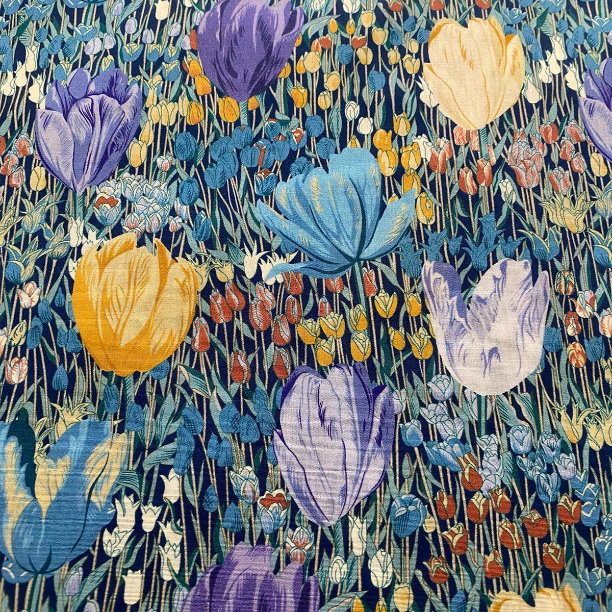 1/5M Amalia Tulip 100% Cotton tana lawn Fabric 80S Like Liberty Printing for Sewing Clothes Dresses Skirt Kids Designer Material