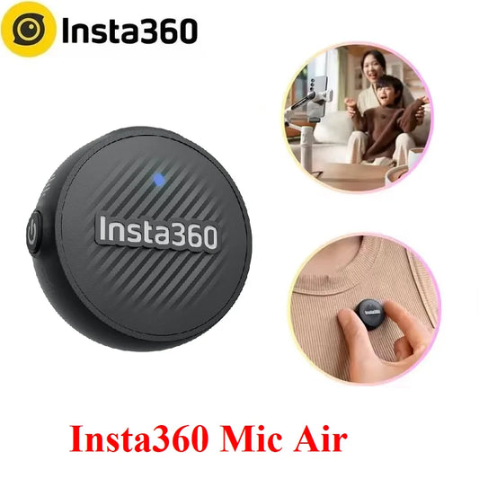 Insta360 Mic Air Wireless Microphone 48kHz Audio Recording System for X5 X4 GO Ultra and Ace Pro 2