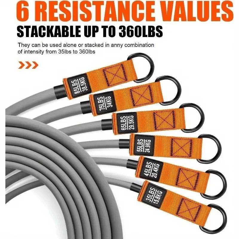 Resistance Bands Exercise Bands Heavy Duty Fitness Bands Set with Handles Workout Bands Multi-Function for Muscle Training