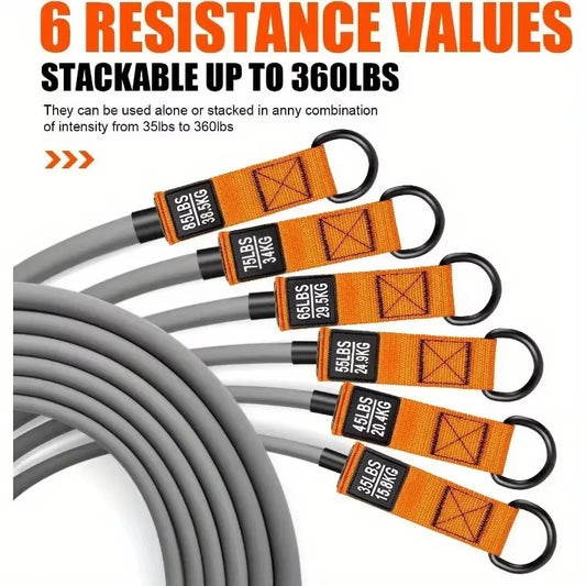 Resistance Bands Exercise Bands Heavy Duty Fitness Bands Set with Handles Workout Bands Multi-Function for Muscle Training