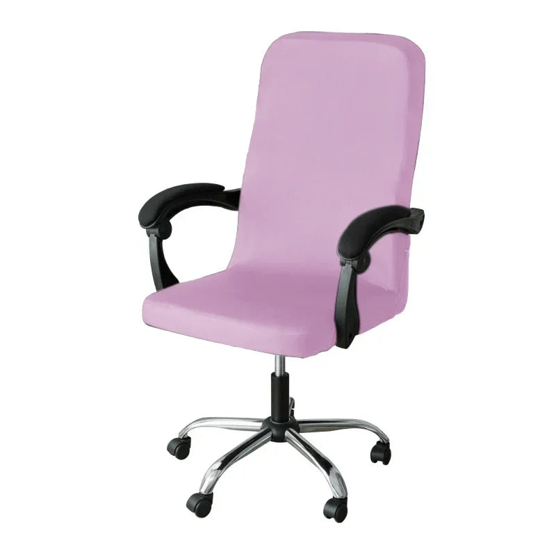 M/L Size Office Chair Covers Stretch Spandex Anti-dirty Computer Seat Chair Cover Removable Office Chair Slipcovers Solid Color