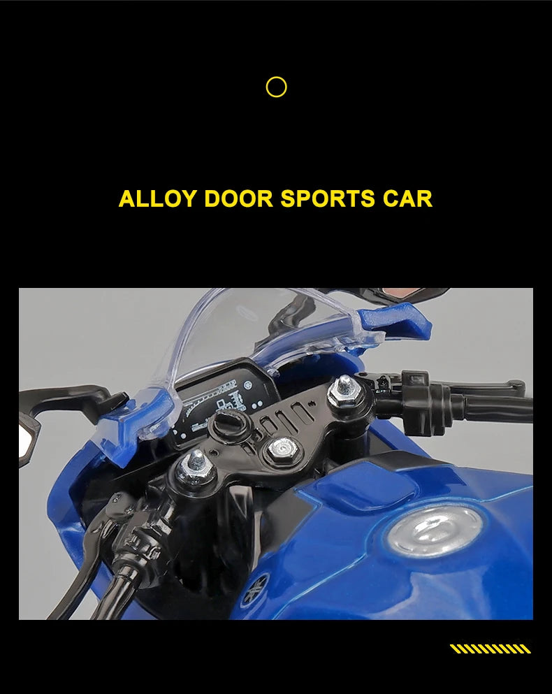 1/12 Scale Yamaha YZF-R1M Motorcycle Model Toy Alloy Diecast Simulation Models Motor Cycle Collection Decoration Boys Toys Gifts