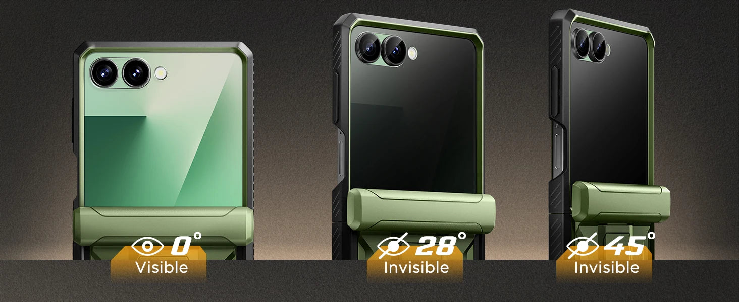 For Samsung Galaxy Z Flip 7 Case with Kickstand Hinge Protection Cover Built-in Privacy Screen Protector Phone Case & Belt-Clip