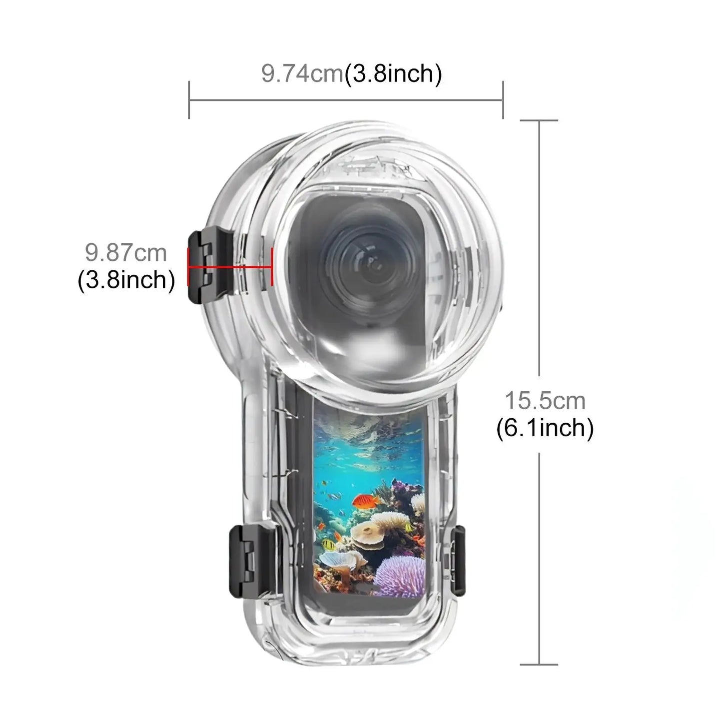 60 Metre Waterproof Diving Case for Insta360 X5 with Quick Release Compatibility
