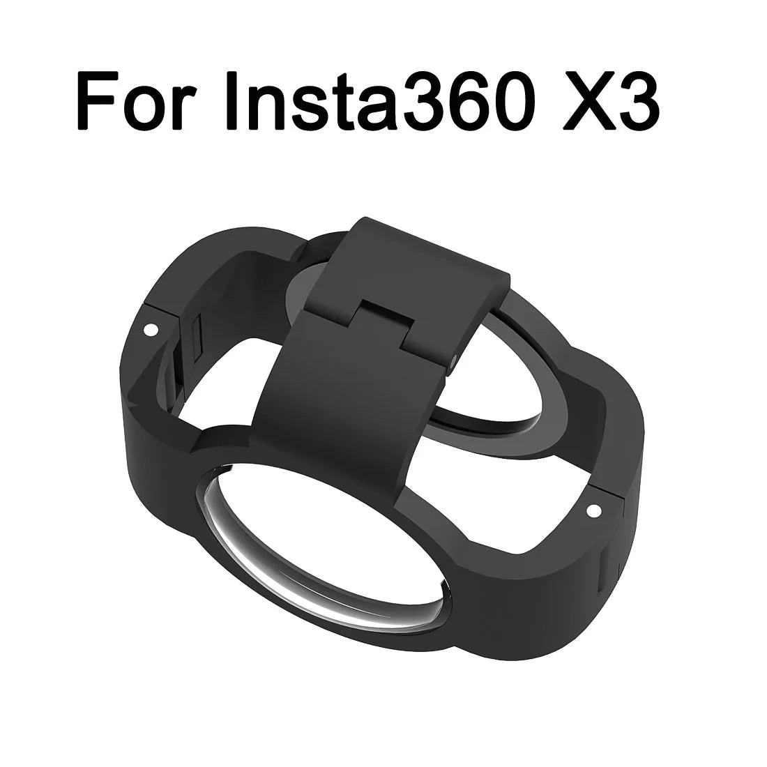Protective Lens Cover with Cold Shoe Mount for Insta360 X3 Camera