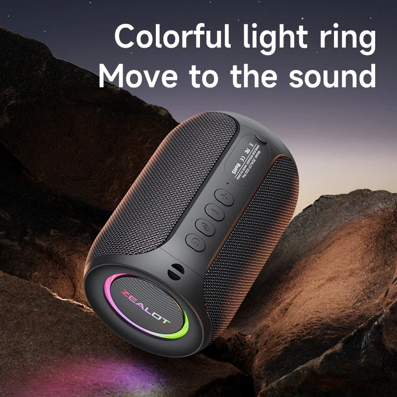 Powerful Bluetooth Speaker, Bass Wireless, LED Light, Outdoor Speakers, Subwoofer, Waterproof Sound Box Support