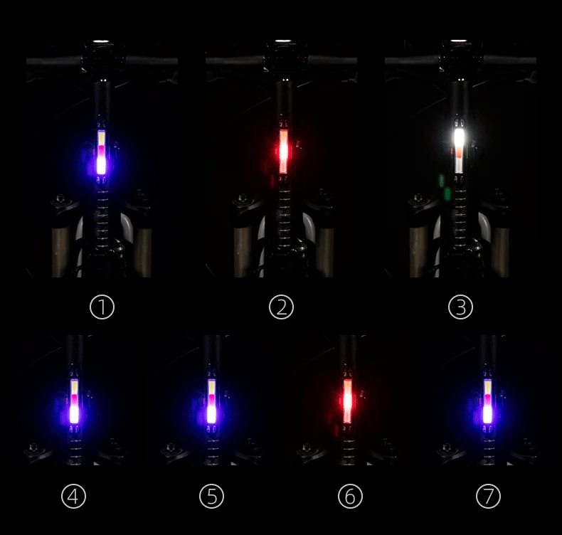 Bicycle Rear Light 500mAH USB Rechargable LED Lamp Bike Tail Light Warning Seatpost Riding Cycling Taillight