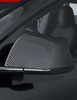 Carbon Fiber Car Paste Side Door Mirror Cover For Tesla Model 3 Model Y Auto Exterior Accessories ABS Sides Rearview Cover