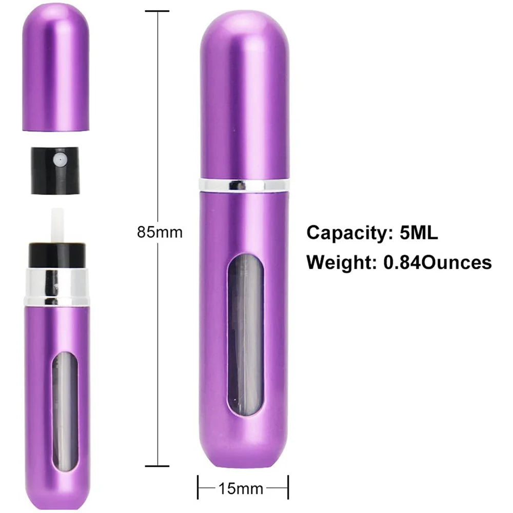 5/8ml Mini Portable Refillable Perfume Bottle with Spray Scent Pump Home Travel Empty Cosmetic Containers Spray Atomizer Bottles