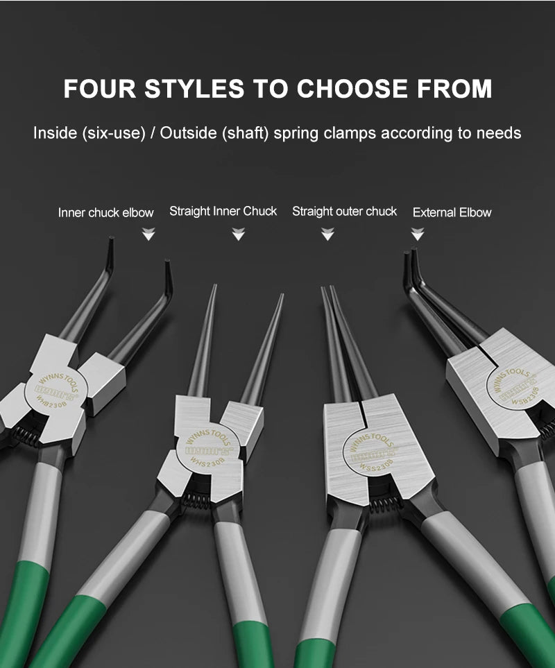 5/7/9/13 inch Snap Ring Pliers Set Lock Ring Circlip Pliers for Removing Installing Puller Locking Rings Shafts Hand Tool