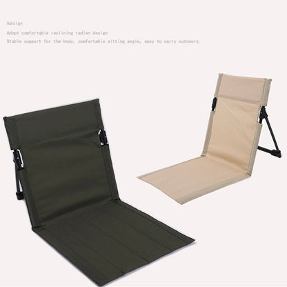 Outdoor Camping Folding Chair Backrest Beach Portable Cushion Chair Tent Leisure Balcony Park Lawn Picnic Seat Fishing