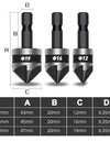 Countersink Drill Bit 3Pcs,Chamfer 90°,Suitable for Wood/Plastic/Aluminum Alloy,Woodworking Tools Countersink