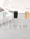 6pcs 30ml 50ml Empty Spray Bottle Frosted Square Glass Perfume Bottle Portable Sample Vials Clear Cosmetic Packaging Sub Bottle