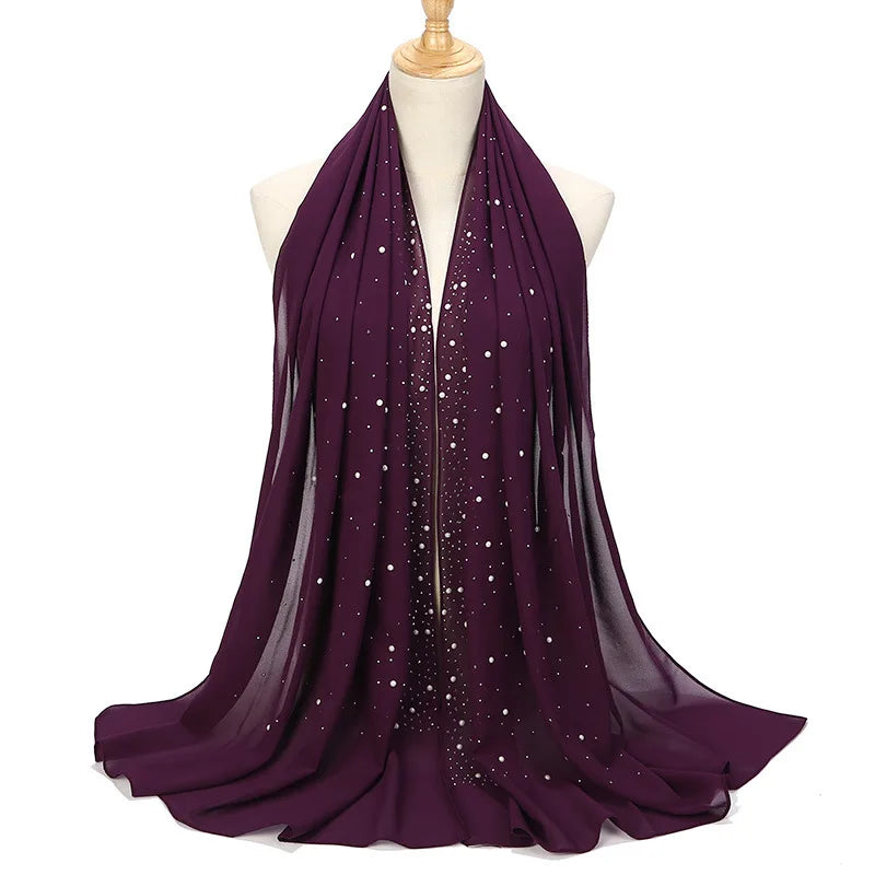 Chiffon Hijabs Scarf Turbans High Quality Chiffon Shawls For Muslim Veil Islamic Malaysian Women Veil Hijabs Scarf Long Shawls