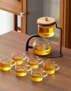 Automatic Glass Teapot Set,  Diversion, Rotating, Lazy Kungfu, Drinking, 1 Set