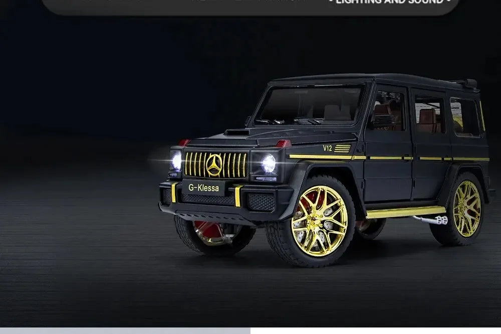 1:24 G63 GLE350 Toy Car Model Alloy Diecast Pull Back Doors Opened Sound Light Models Vehicle Toys for Boys Birthday Gifts