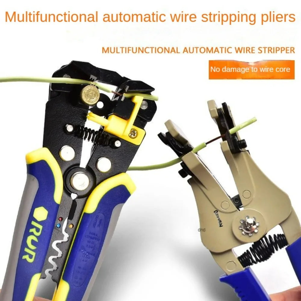 Handheld Wire Stripper Quick Copper Wire Stripping Tool Decrustation Plier Adjustable Electric Wire Cable Peel Electrician Cut
